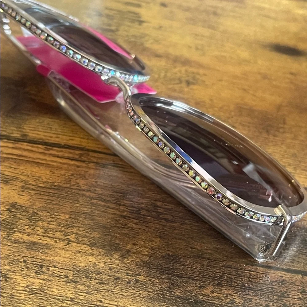 Betsey Johnson soft Gold Frame Sunglasses with Pink-to-Blue  Lens
